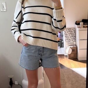 NEW STILL HERE cut off shorts in vintage blue